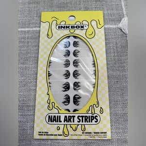 Inkbox Nail Art Strips with Black Flame Design